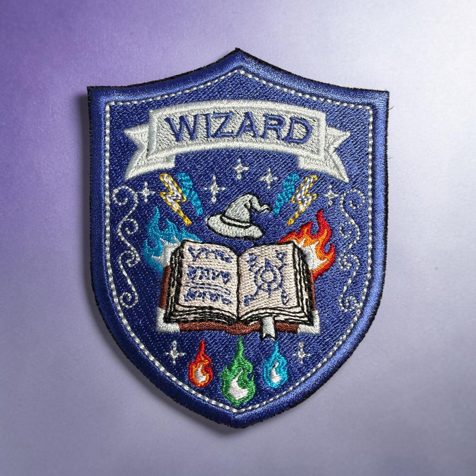 Dungeons & Dragons Wizard Embroidery Patch 3.87" x 3.02'