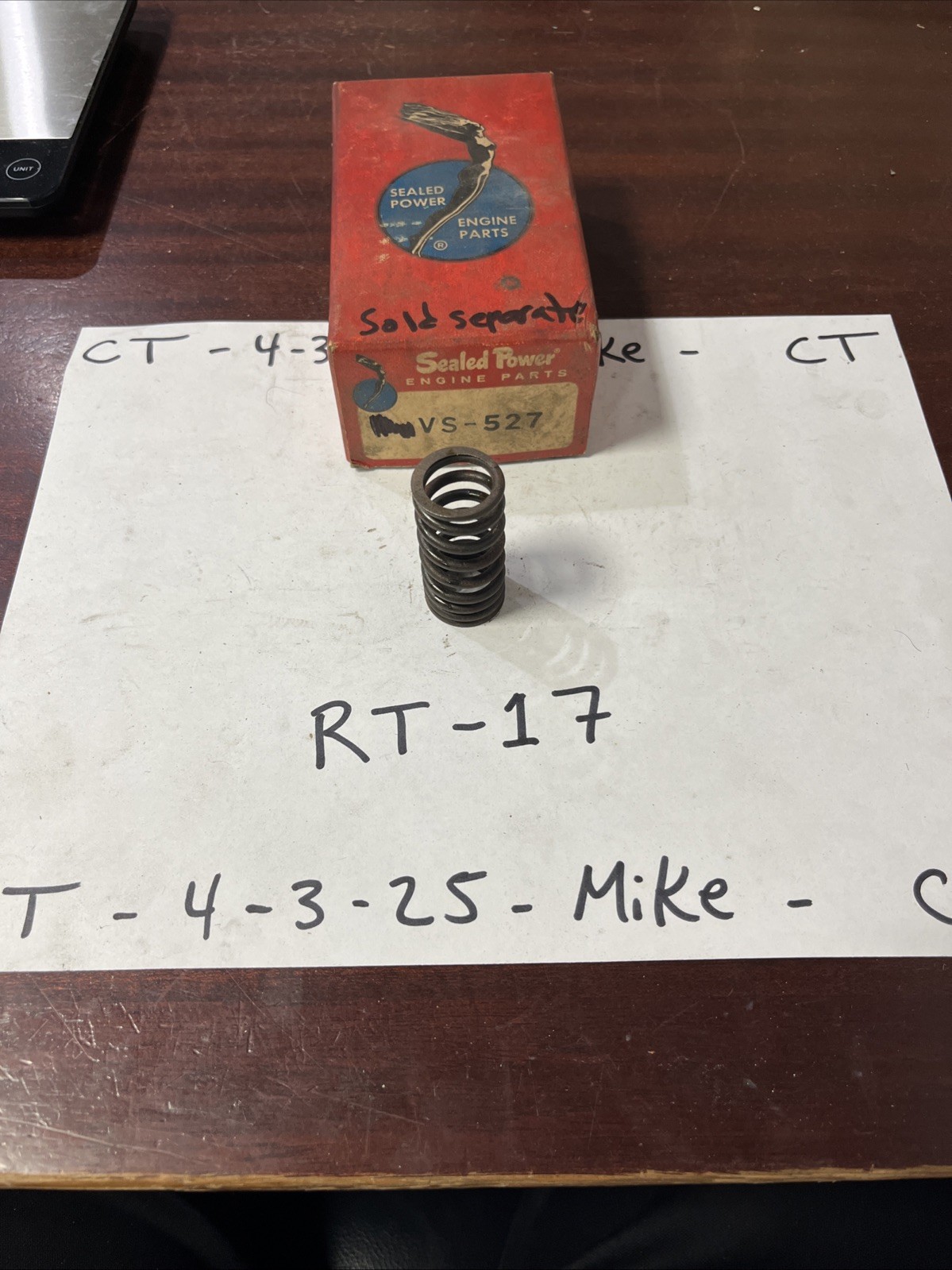 Engine Valve Spring Sealed Power VS-527 Sold Separately