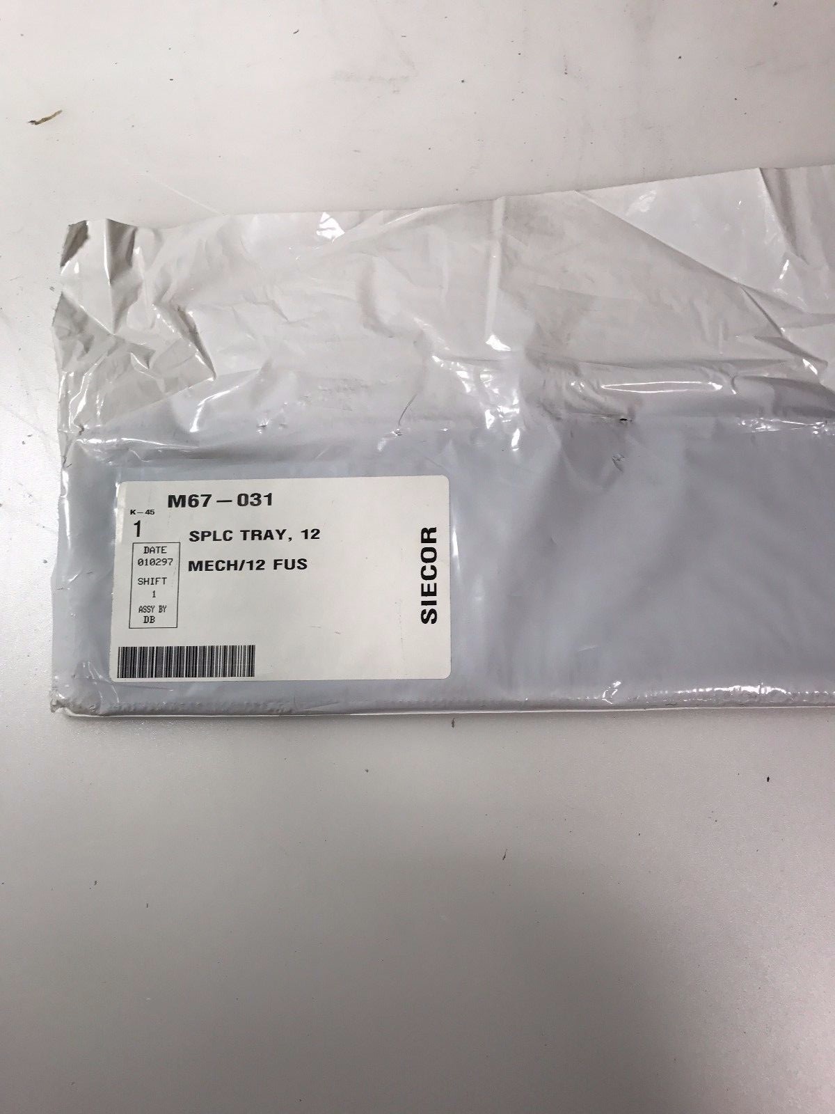 Fiber Splice Tray M67-031 Siecor (12 count splice tray)
