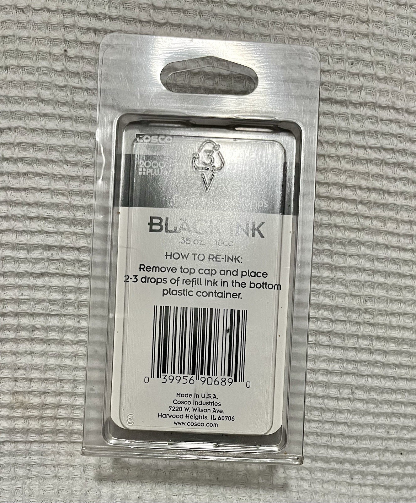 Cosco 2000 Plus Black Refill Ink for Pre-Inked Stamps, 2 Pack