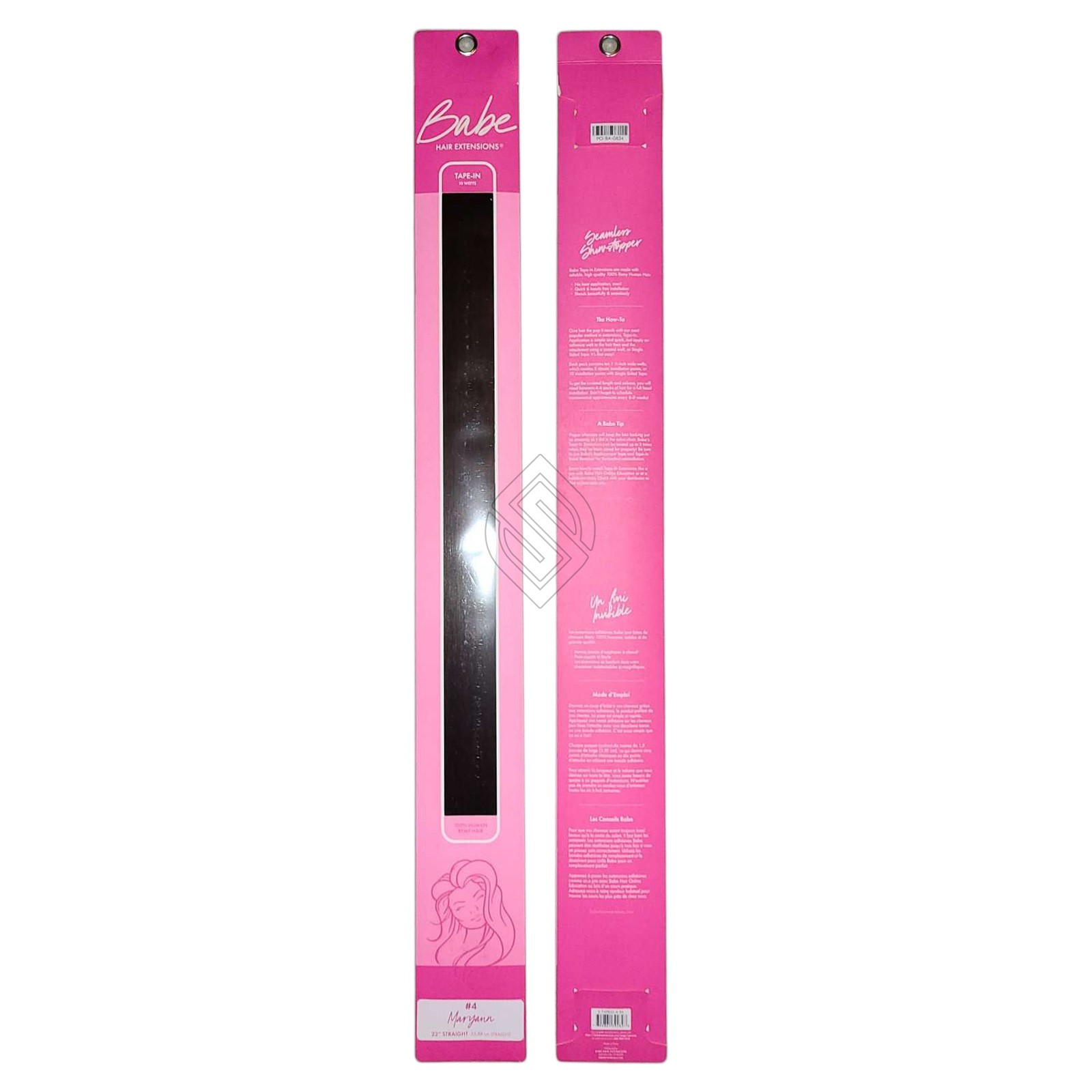 Tape-In Extensions 22 Inch Maryann #4 10 Wefts 100% Human Remy Hair
