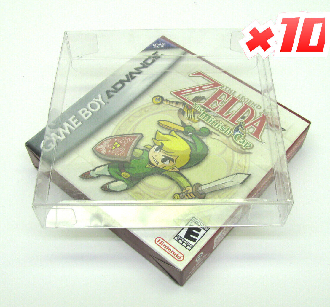 10x NINTENDO GAME BOY ADVANCE GAME BOX - PROTECTIVE BOX PROTECTOR SLEEVE CASE
