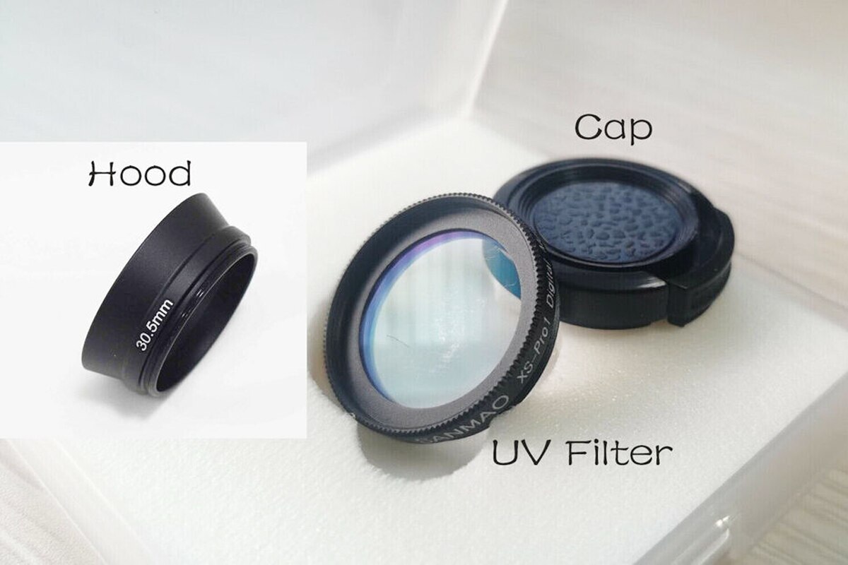 UV Lens Filter + Lens Cap + Hood for Rollei 35 series 35 35S 35SE Sonnar 40/2.8