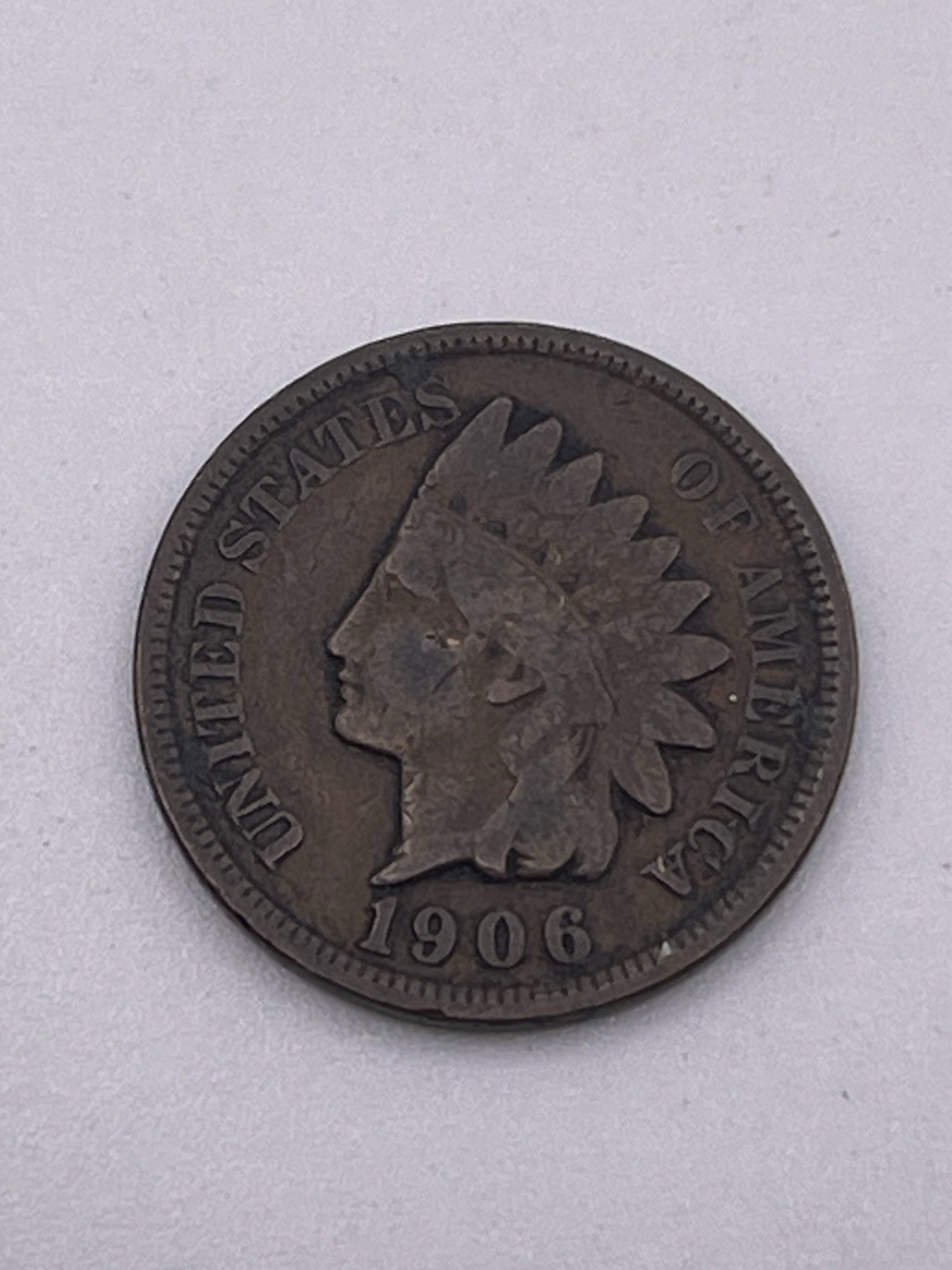 1906 Indian Head Penny One Cent Coin