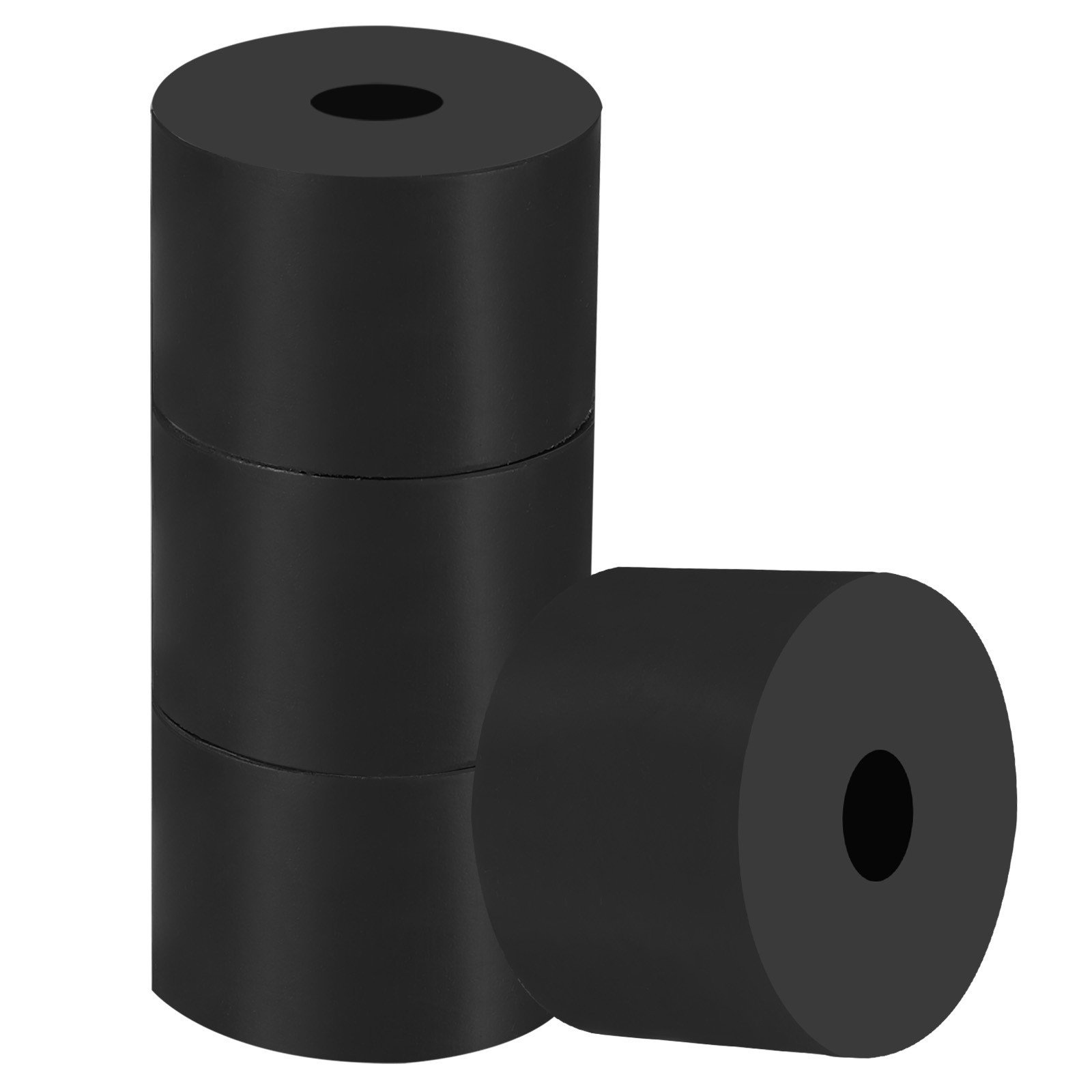 4Pcs Multi Purpose Rubber Spacer 2" OD x 15/32" ID x 1.6" Thickness Black
