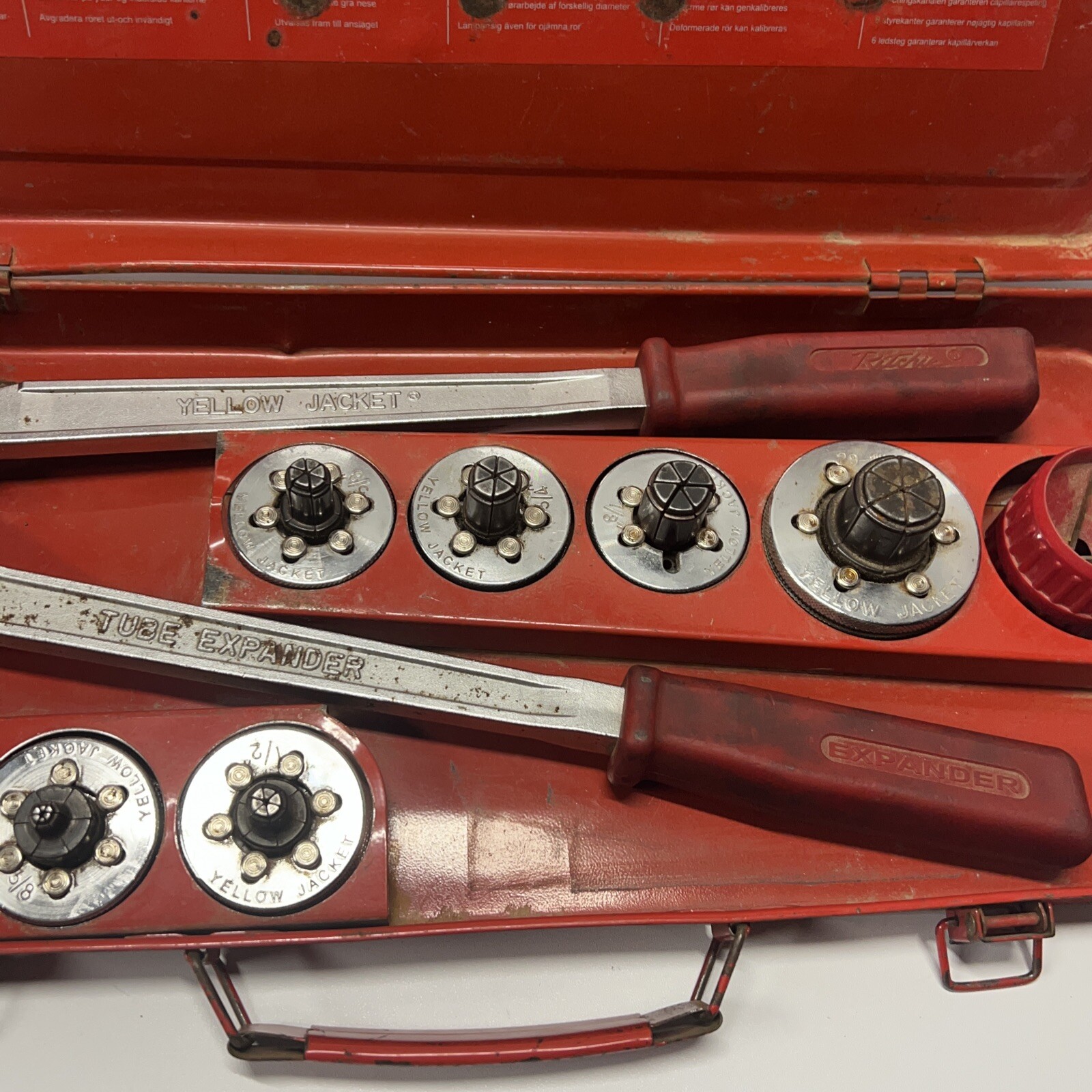 Ritchie Yellow Jacket 60407 Tube Expander Kit With Extra Expanders! 3/8 - 1 1/8