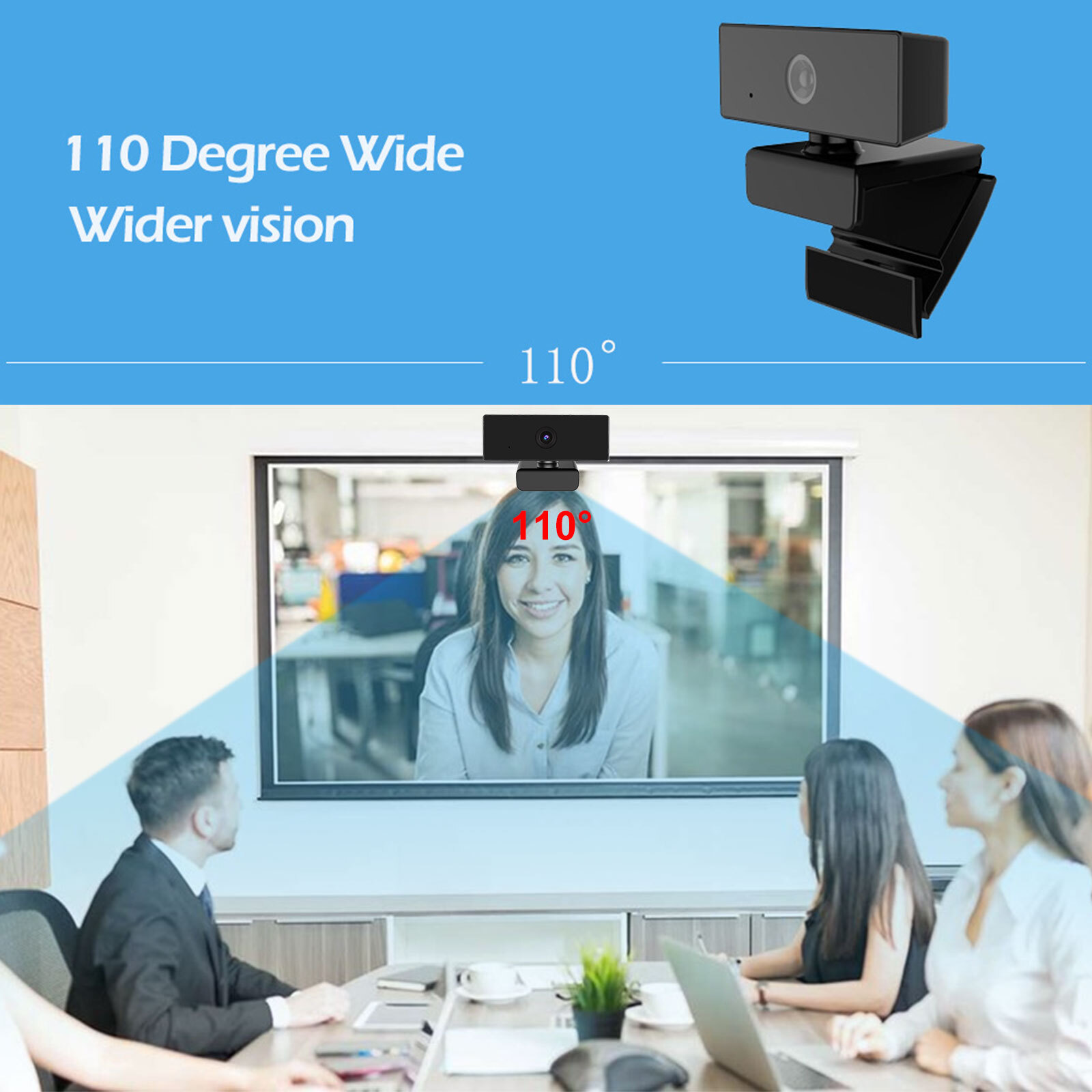 HD 1080P Webcam with Microphone Fast Autofocus Webcam USB Computer Camera