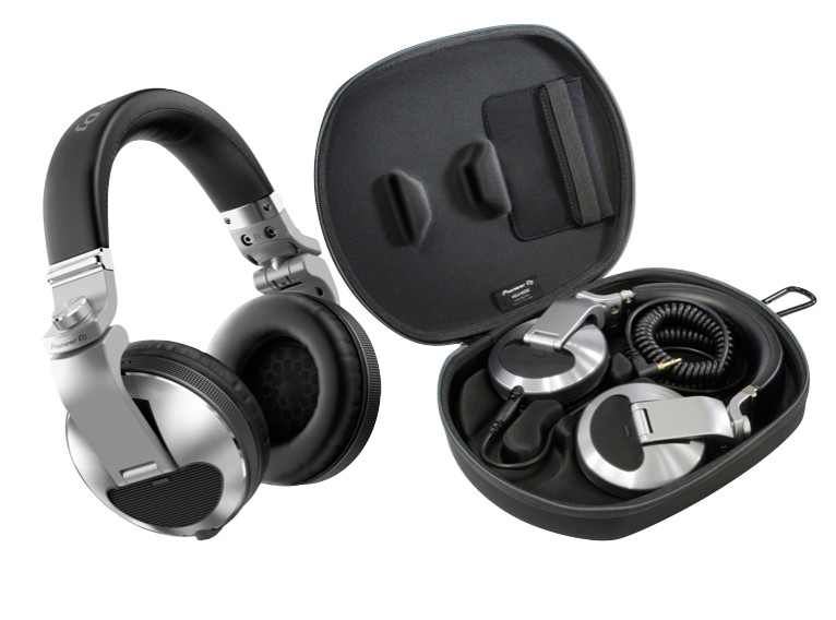 Pioneer DJ HDJ-X10 Professional Over-Ear DJ Headphones Silver + HDJ-HC02 Case
