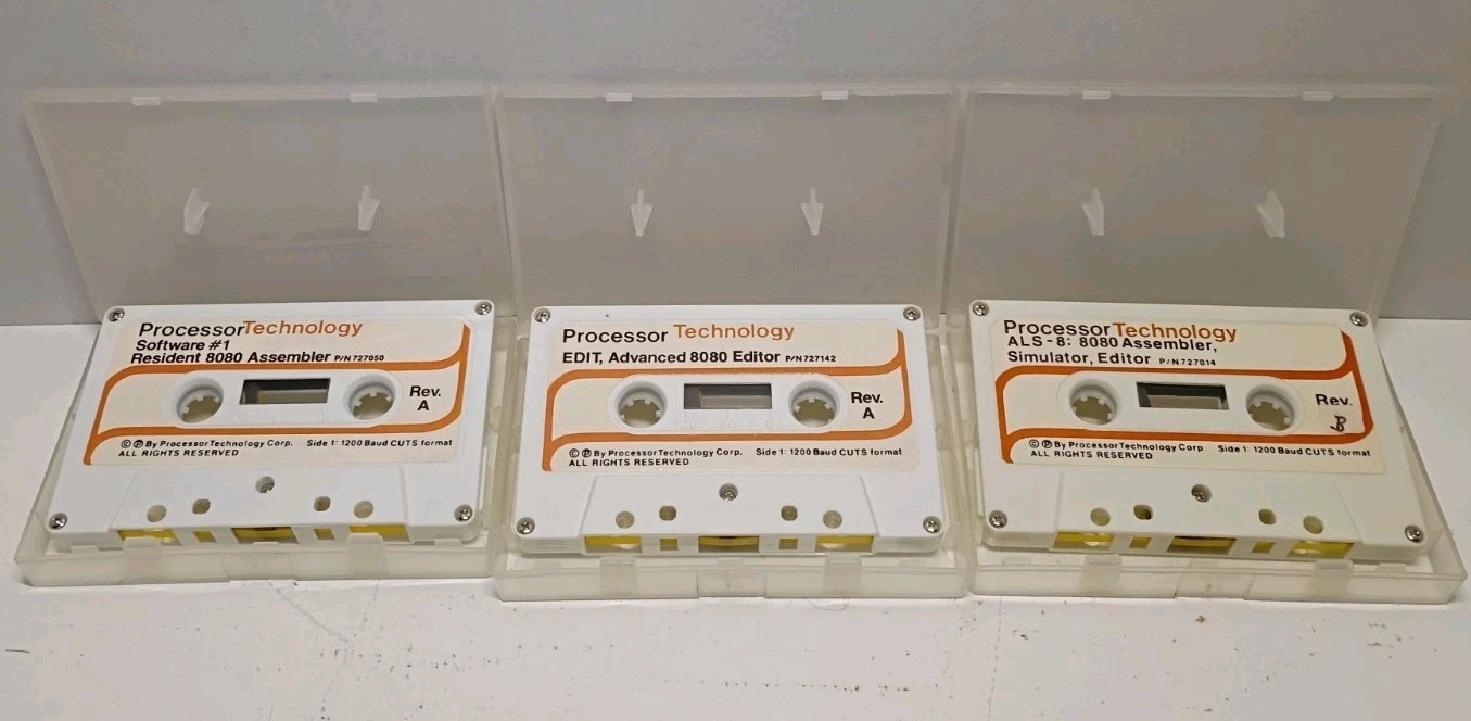 Processor Technology 8080 Developer Software Lot – Assembler, Editor, Simulator
