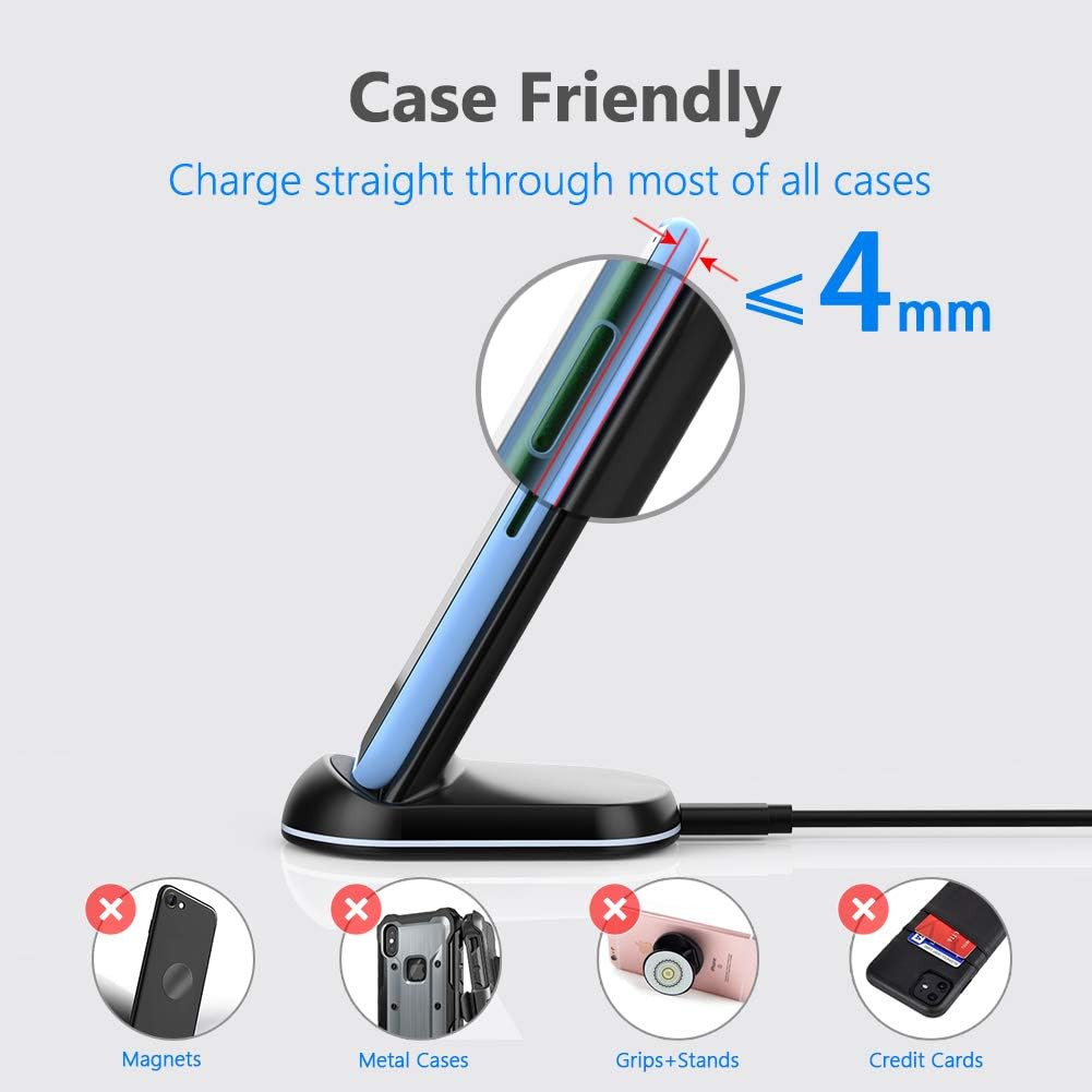 Yootech [2 Pack] Wireless Charger,10W Max Wireless Charging Stand,Compatible wit