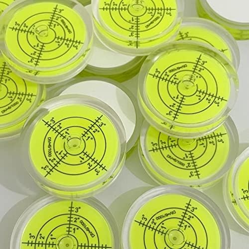 Bubble Spirit Level with Double Sided Adhesive Bottom, 40mm Circular Level Bubbl