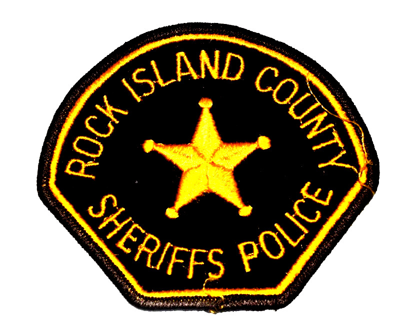 ROCK ISLAND COUNTY – SHERIFFS POLICE - ILLINOIS Police Patch VINTAGE OLD MESH 3F