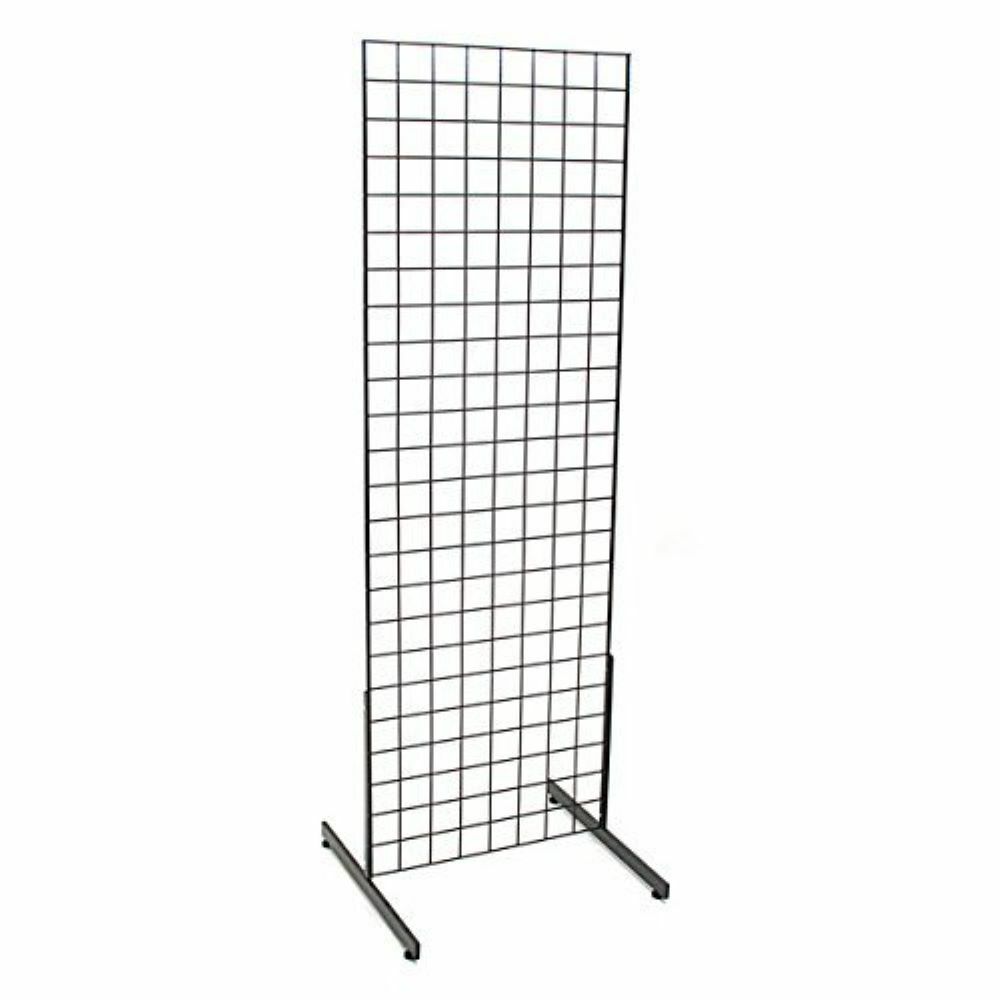Only Hangers 2' x 6'  Grid Unit with T Legs Black