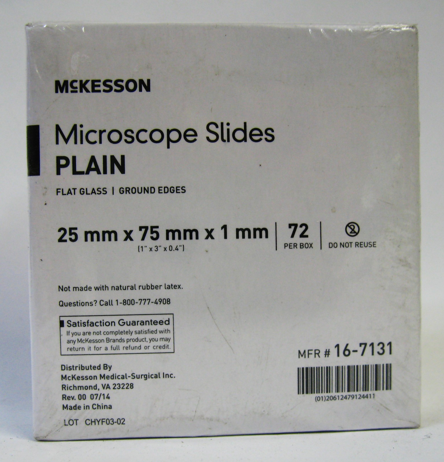 (Quantity - 3 Gross) McKesson Microscope Slides - Plain -