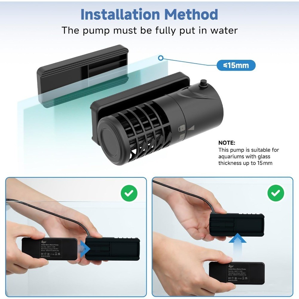 Adjustable Magnetic Gyre Wave Maker DC Water Circulation Pump with Controller