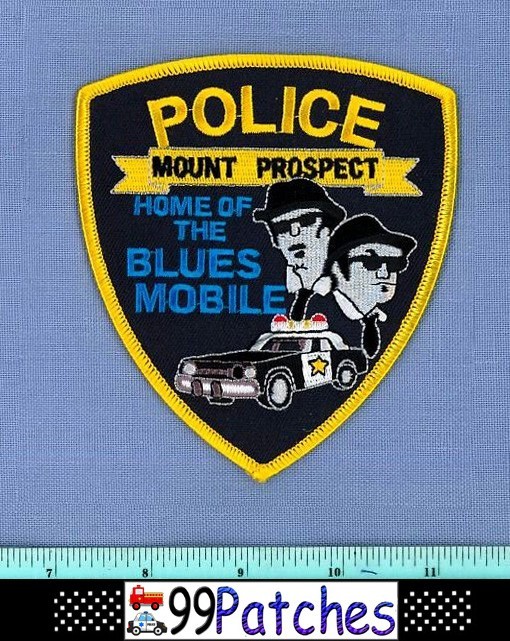 MOUNT PROSPECT ILLINOIS Police Patch HOME OF BLUES BROTHERS BELUSHI AKROYD 4E