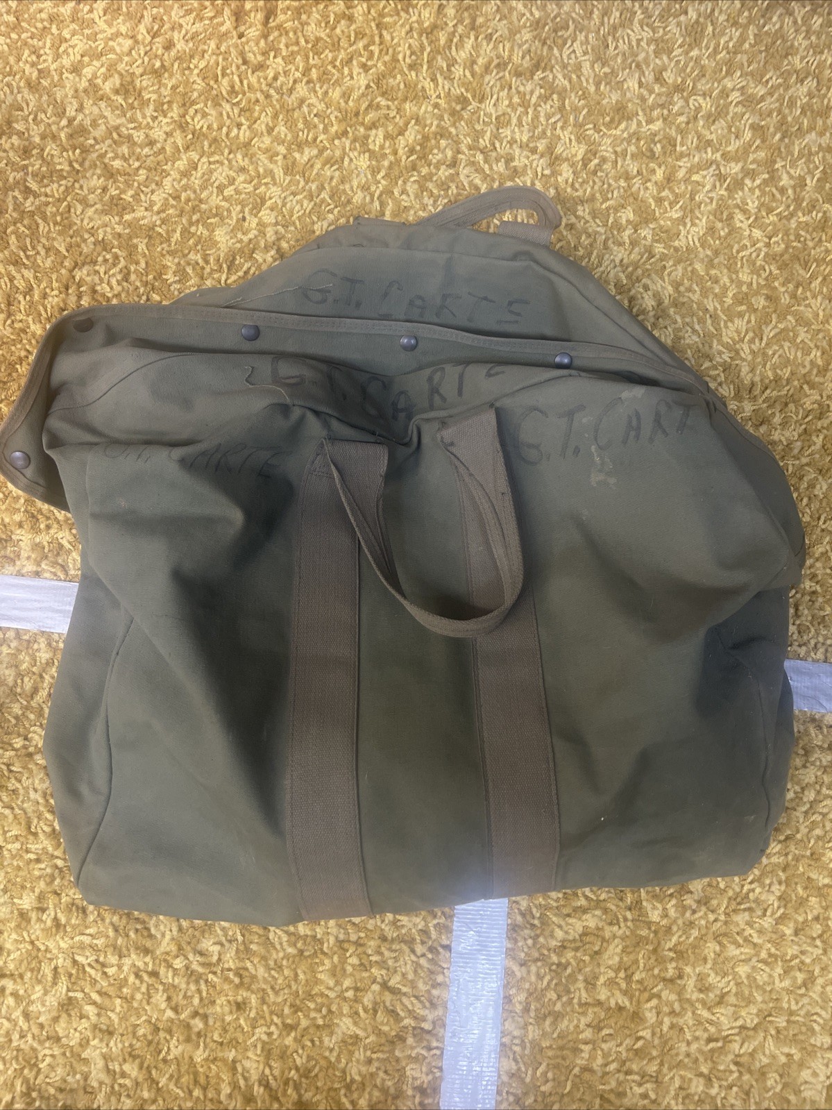 Authentic Military Flier’s Kit Bag – Canvas Gear Bag – Good Condition – US Milit