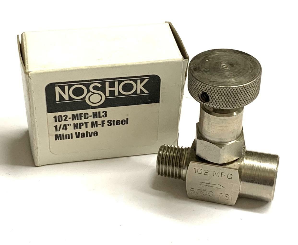 Noshok 102-MFC-HL3 Steel Mini Valve 1/4" NPT Male - Female