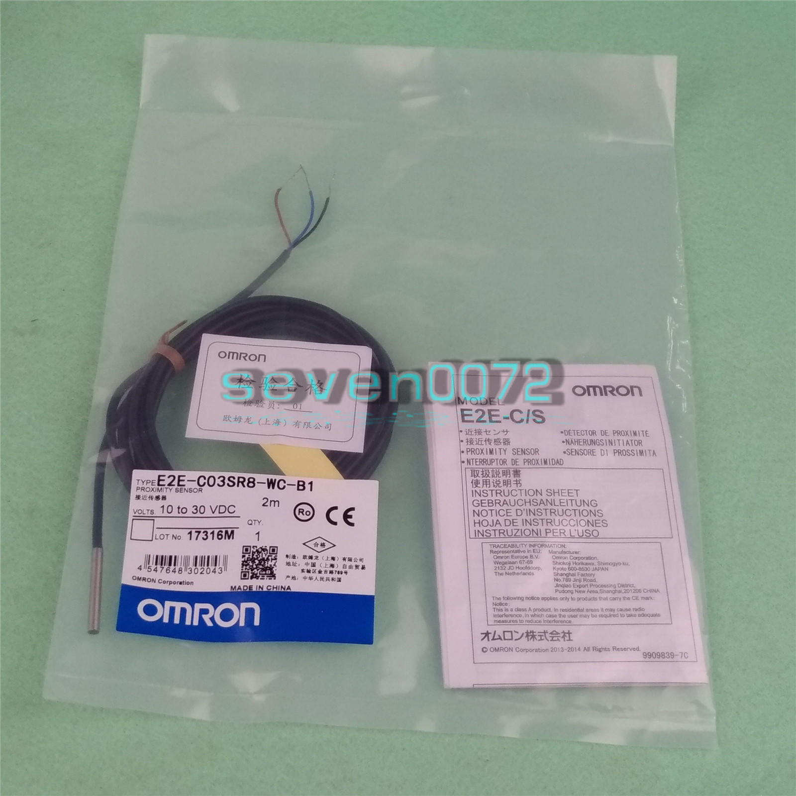 1piece Omron E2E-C03SR8-WC-B1 PROXIMITY SWITCH New