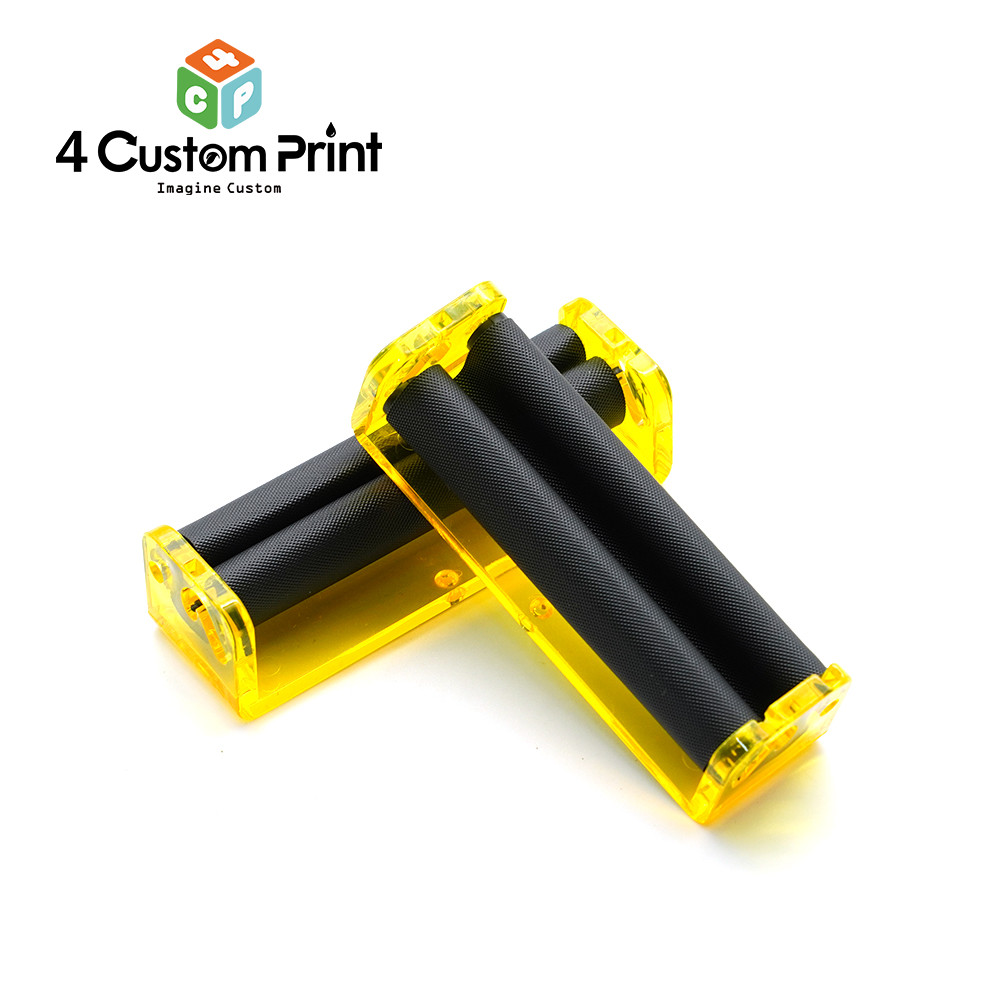 78mm Yellow Portable Plastic Handroll Cigarette Tobacco Rolling Machine US Ship