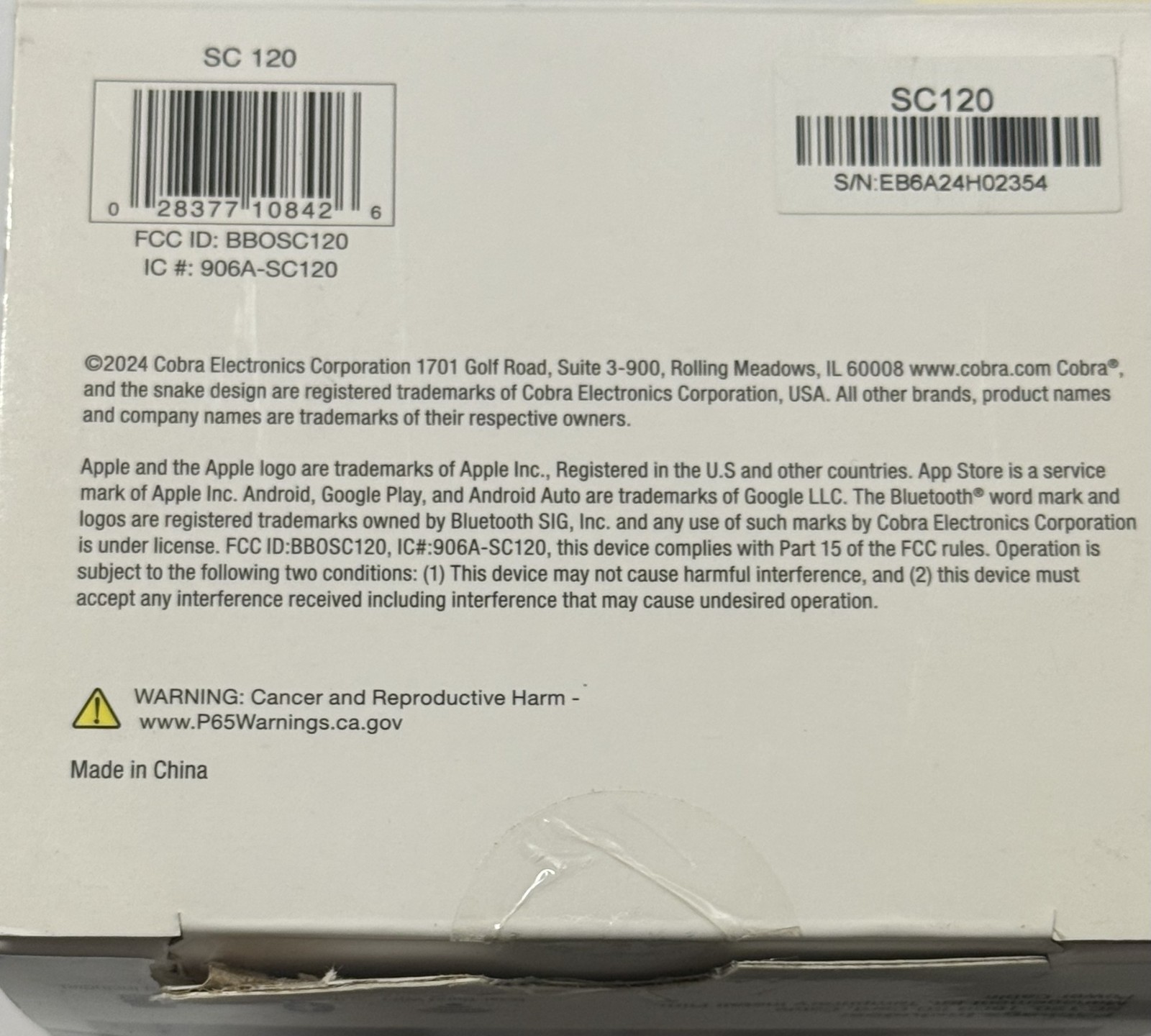 Cobra Electronics SC120 Front Facing QHD Dash Cam