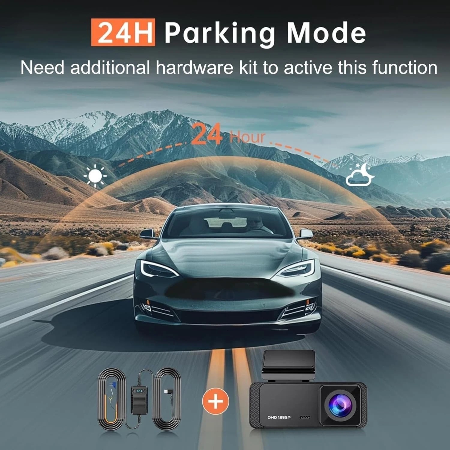 V300 Dash Camera 1296P Front WiFi Car Night Vision Loop Record