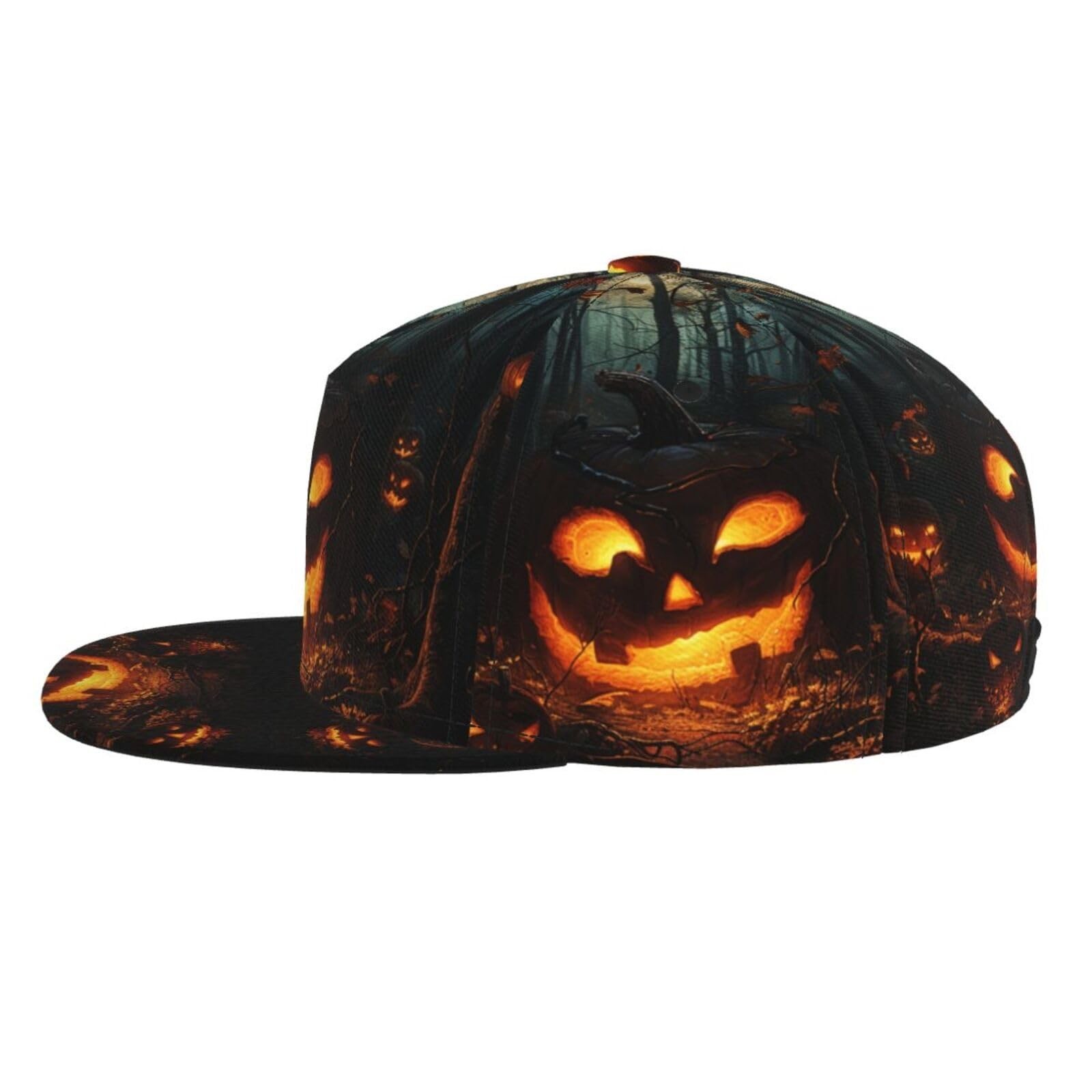Halloween Pumpkins Snapback Hats for Men Women, Hip Hop Style Baseball Cap Fl...