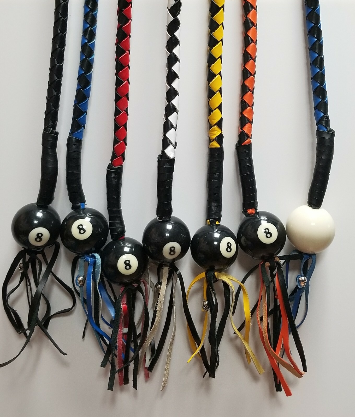 Get Back Whip With 8 Ball Pool Ball 42" Long x 2" Stainless Steel Clamp