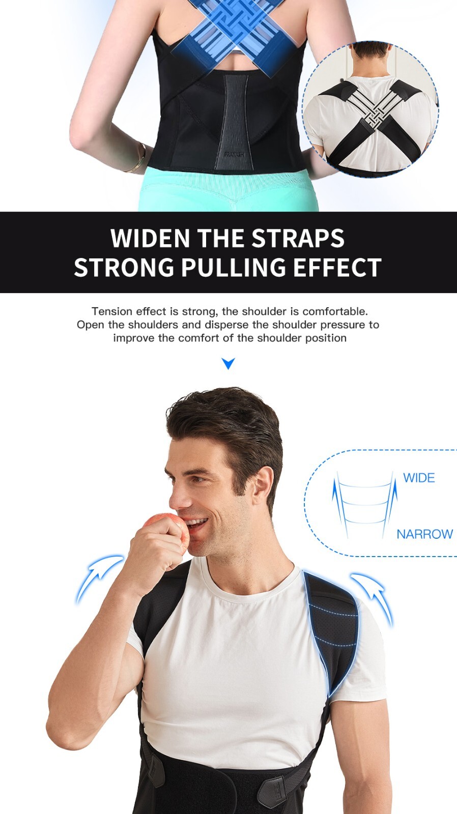 Posture corrector for back shoulder back support Women And Men