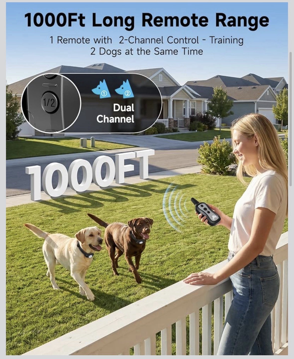 PATPET Dog Training Collar Shock Collar with Remote - 3 Training Modes, Beep
