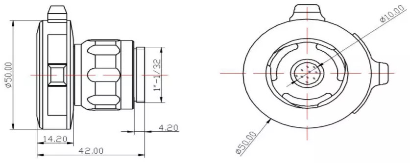 4KF 28mm Coupler, C-mount compatible withStorz, Olympus, Stryker, Wolf etc.