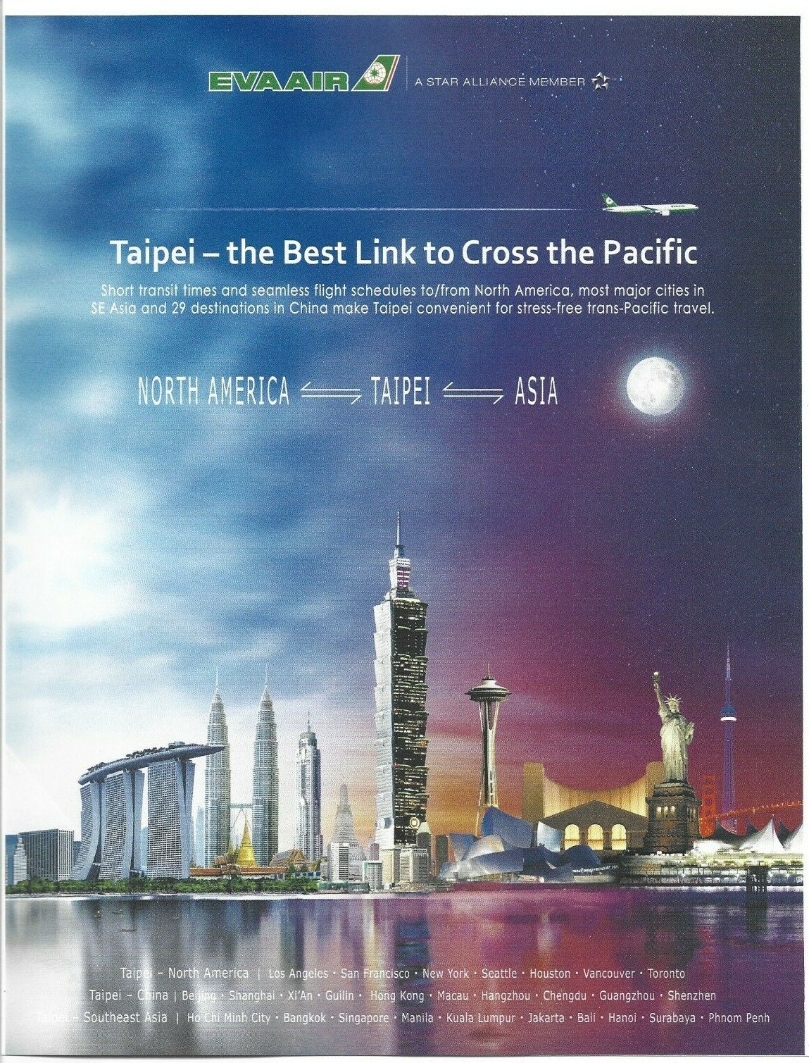 Eva Air Print Ad, Eva Air Magazine Ad, Eva Air Ad, Airline Ad, Air Travel Ad