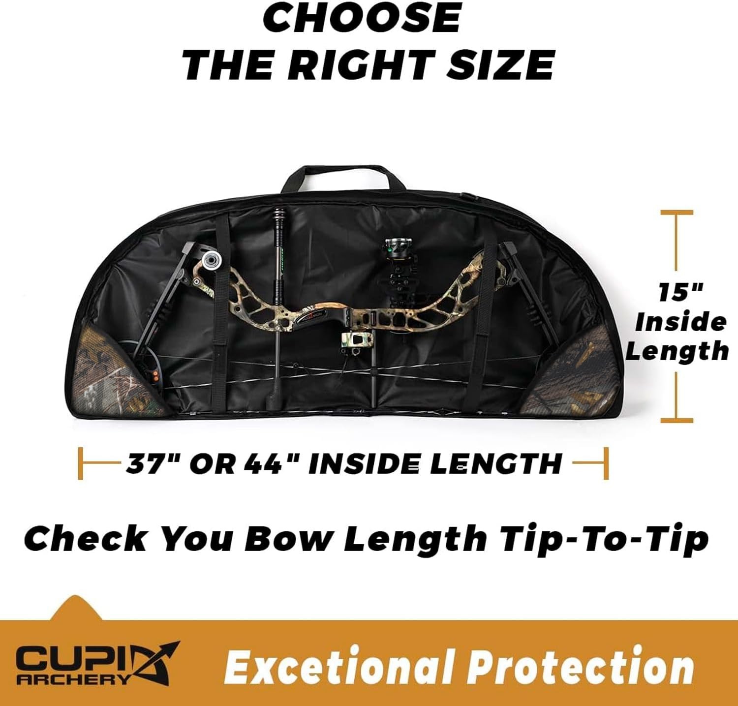 Compound Bow Case Soft Light-Weight Bow Bag W/ Arrow Pocket & Backpack Straps