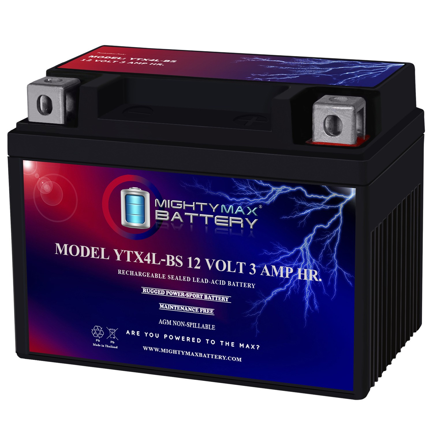 Mighty Max YTX4L-BS Replacement for Coolster 110CC GK-6110A