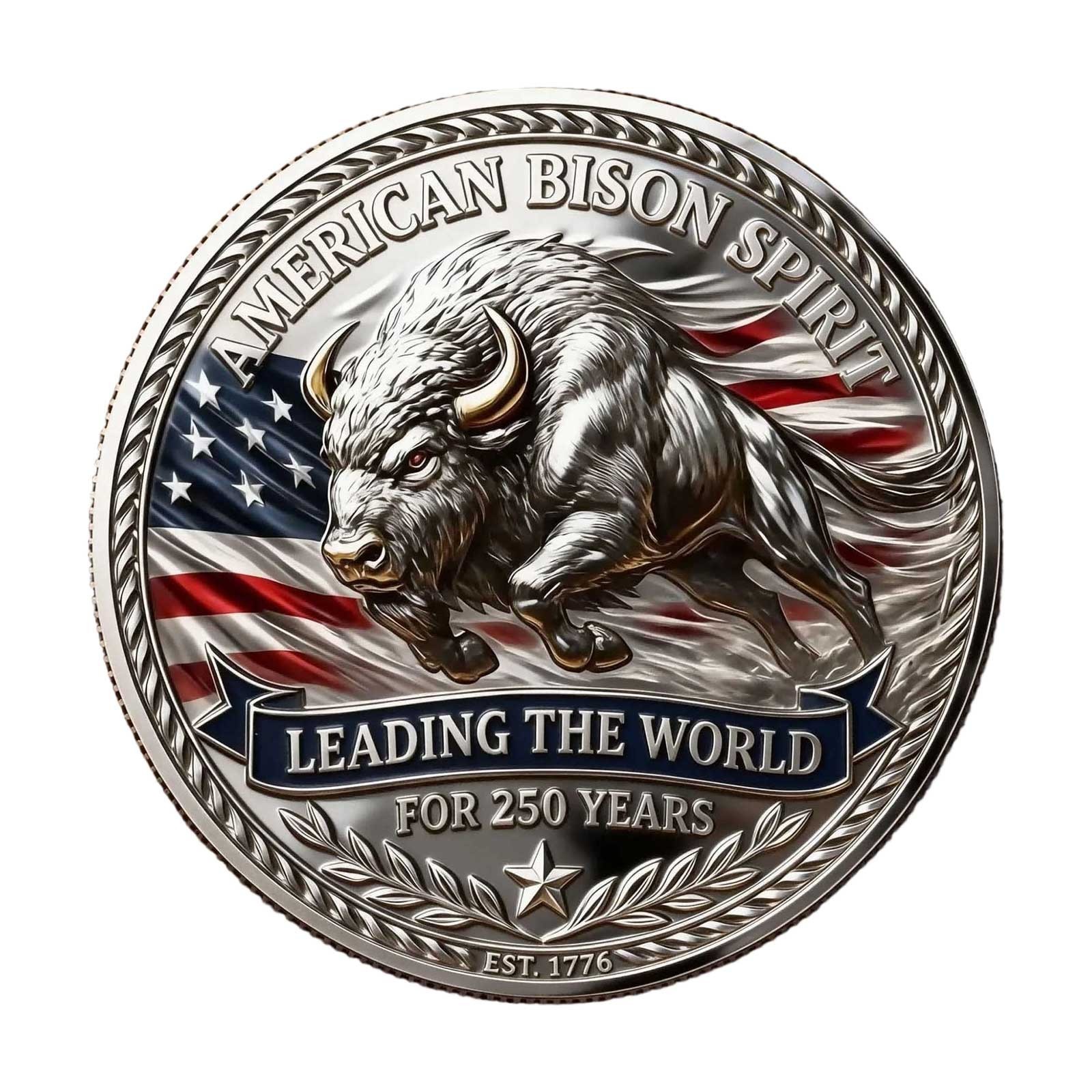 AMERICAN BISON SPIRIT LEADING THE WORLD FOR 250 YEARS Commemorative Coin