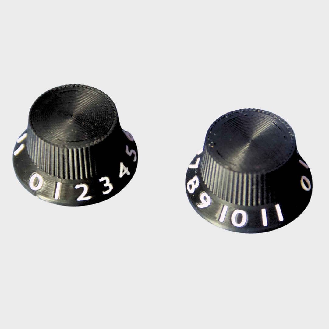 Guitar Knobs Bell Knob 0-11 That Goes To Eleven | Custom Colors | 2 pack