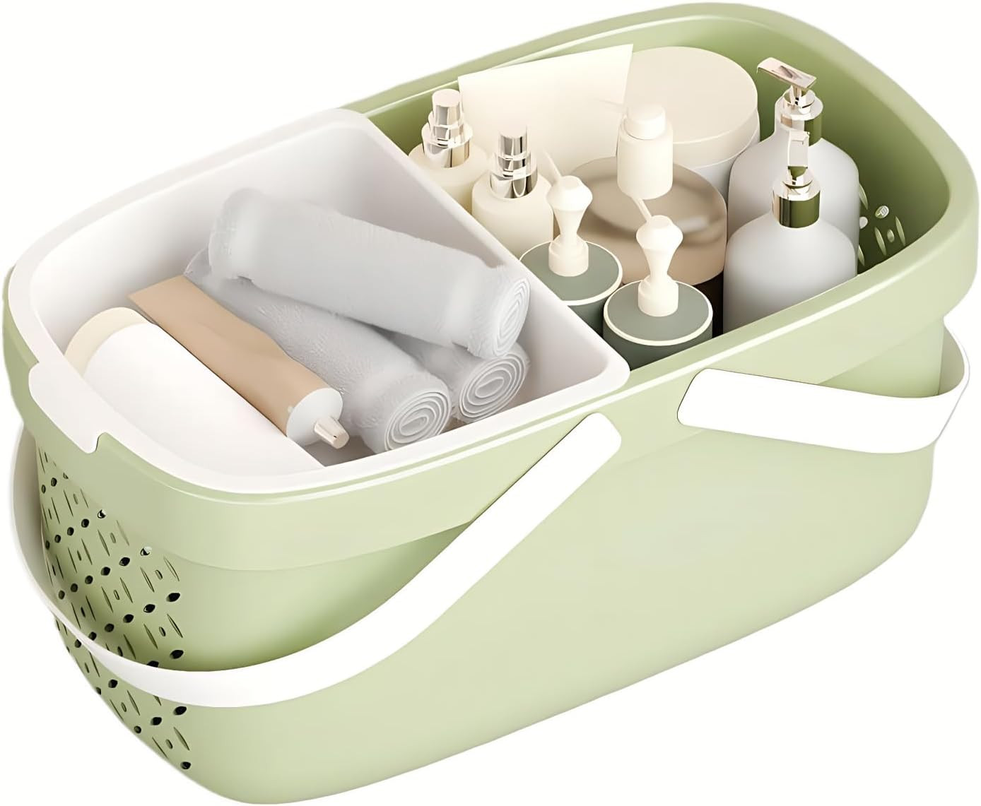 Pulseplay Plastic Organizer Storage Basket with Handles Portable Large Capacity