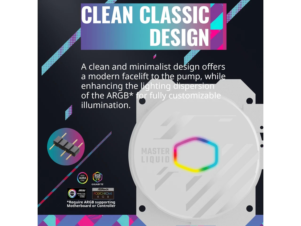 Cooler Master 360L Core White ARGB Close-Loop AIO Liquid Cooler