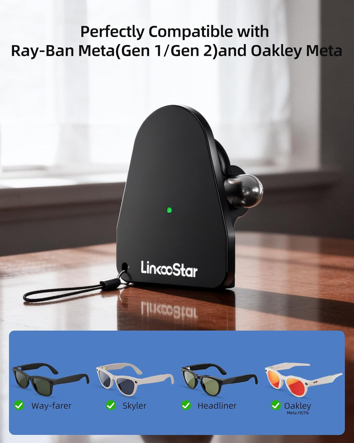 Charging Adapter for Ray-Ban & Oakley Meta Glasses, USB-C, 2 Pack