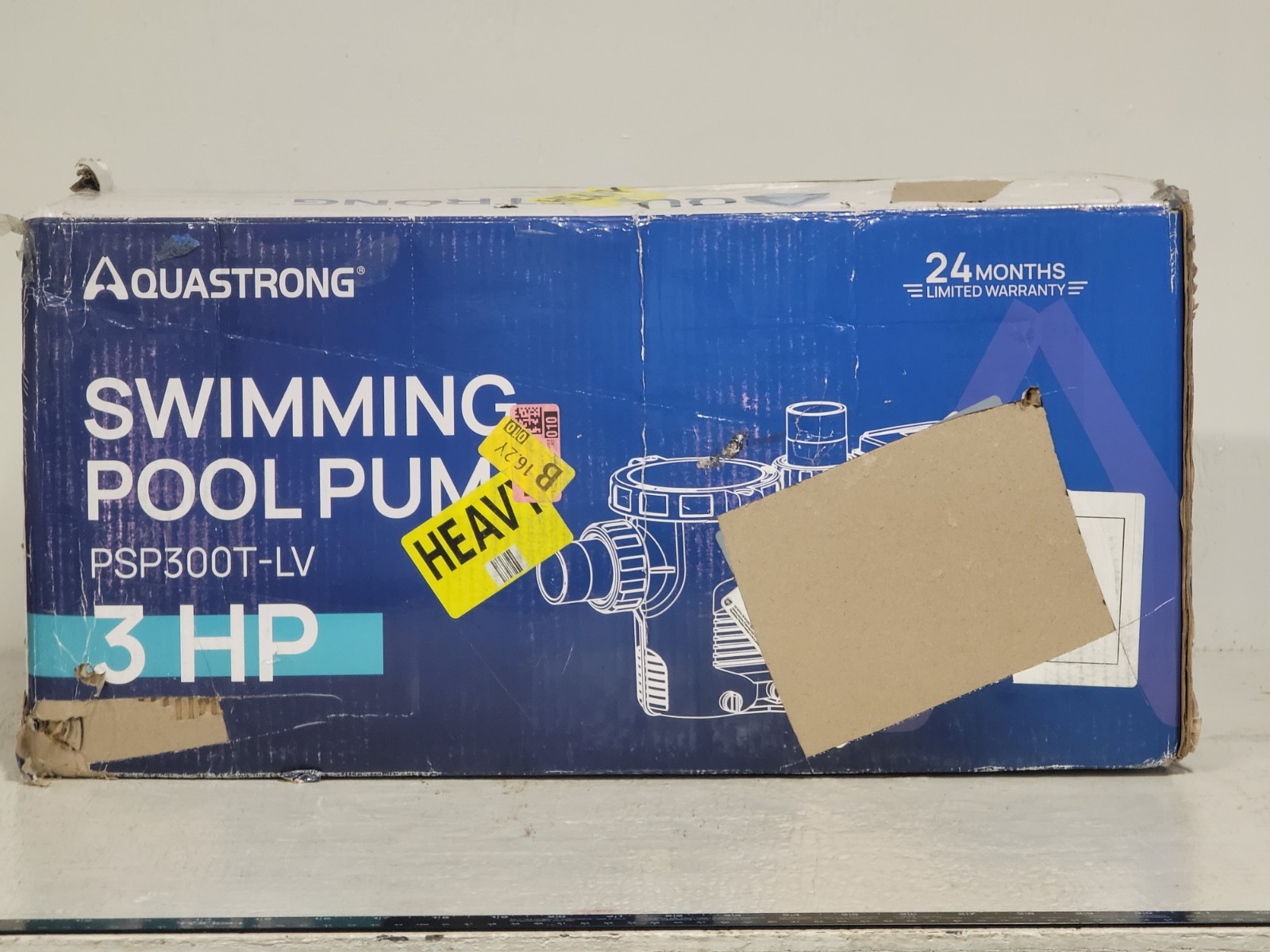 Aquastrong Pool Pump High Flow SelF Priming 3 HP, 9350GPH, 115V PSP300T-LV READ
