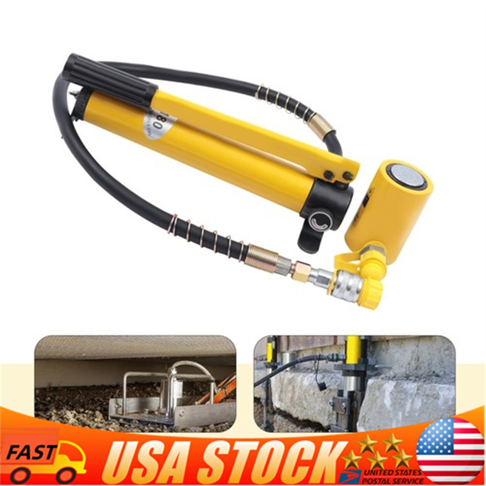 10Ton Hydraulic Cylinder Jack Low Profile Porta Power Ram Single Acting RSC-1050