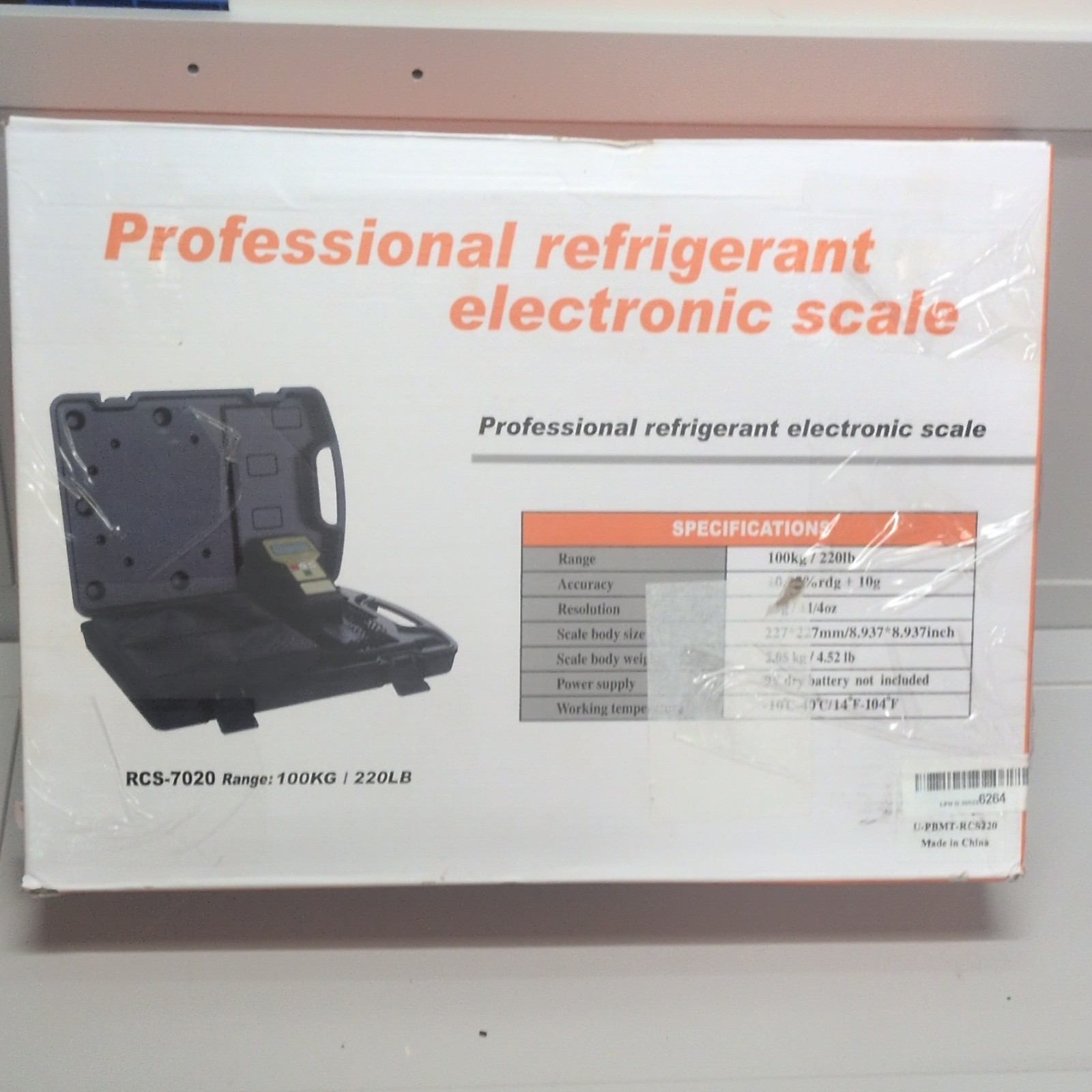 RCS-7020 Digital Electronic Refrigerant Charging Scale 100kg/220lb Capacity