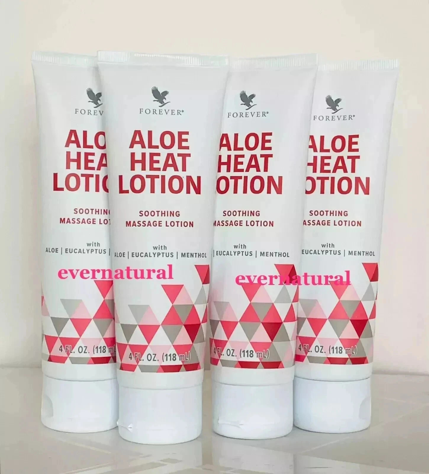 Forever Living Aloe Heat Lotion For All Type of Pain, 118 Ml Each - Pack of 4 u5