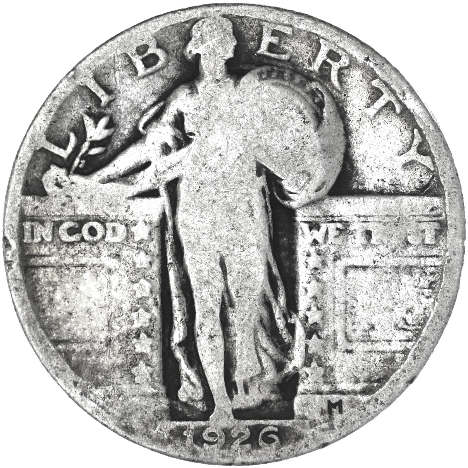 1926 (P) Standing Liberty Quarter 90% Silver Good GD