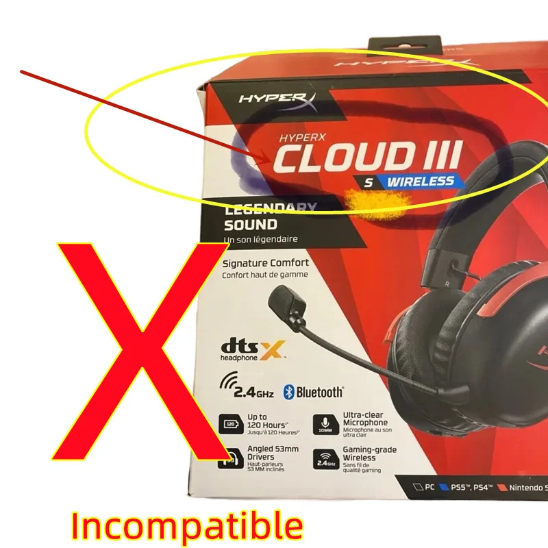 Wireless Dongle USB Receiver Adapter For HyperX Cloud III / cloud 3