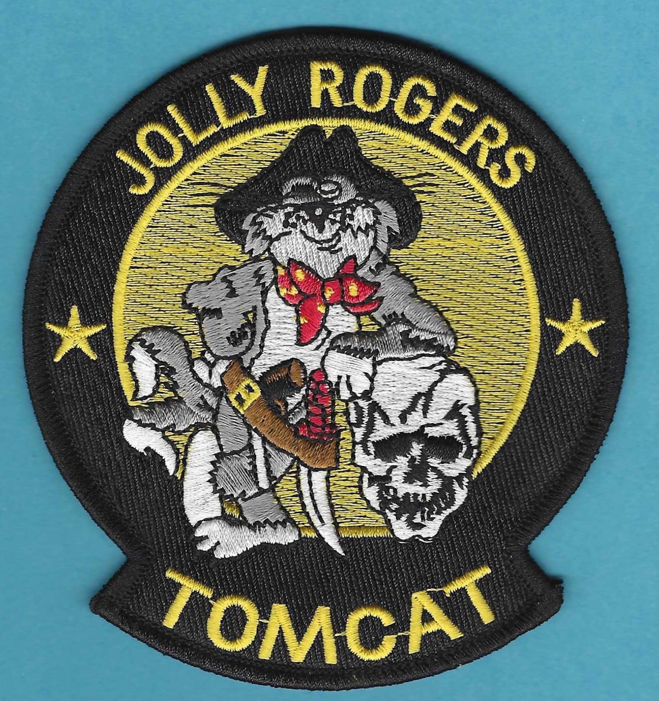 U.S. NAVY  JOLLY ROGERS GRUMMAN F-14 TOMCAT FIGHTER AIRCRAFT PATCH