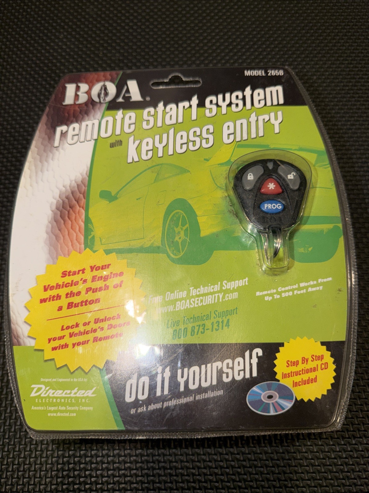 BOA Vehicle Remote Start System Kit DIY Keyless Entry Model 265B Sealed