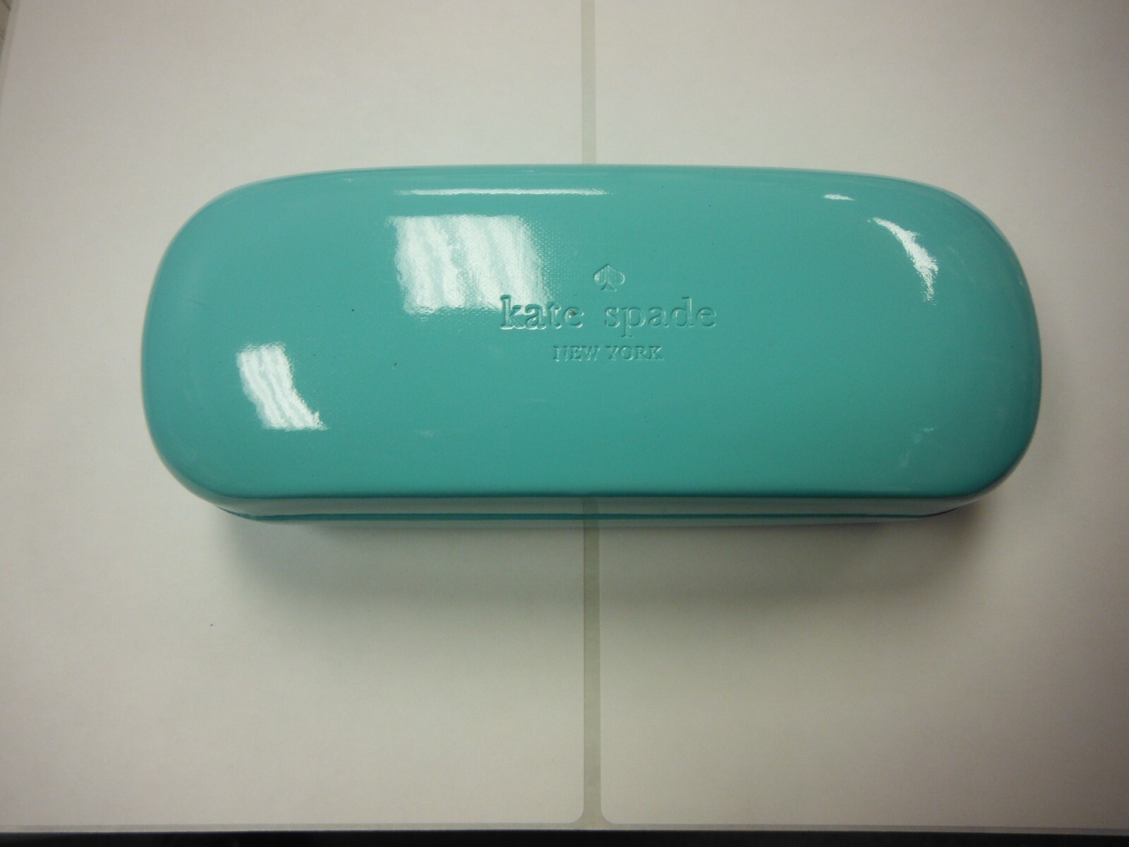 New! Kate Spade New York Green  Teal Hard Shell Eyeglass Case