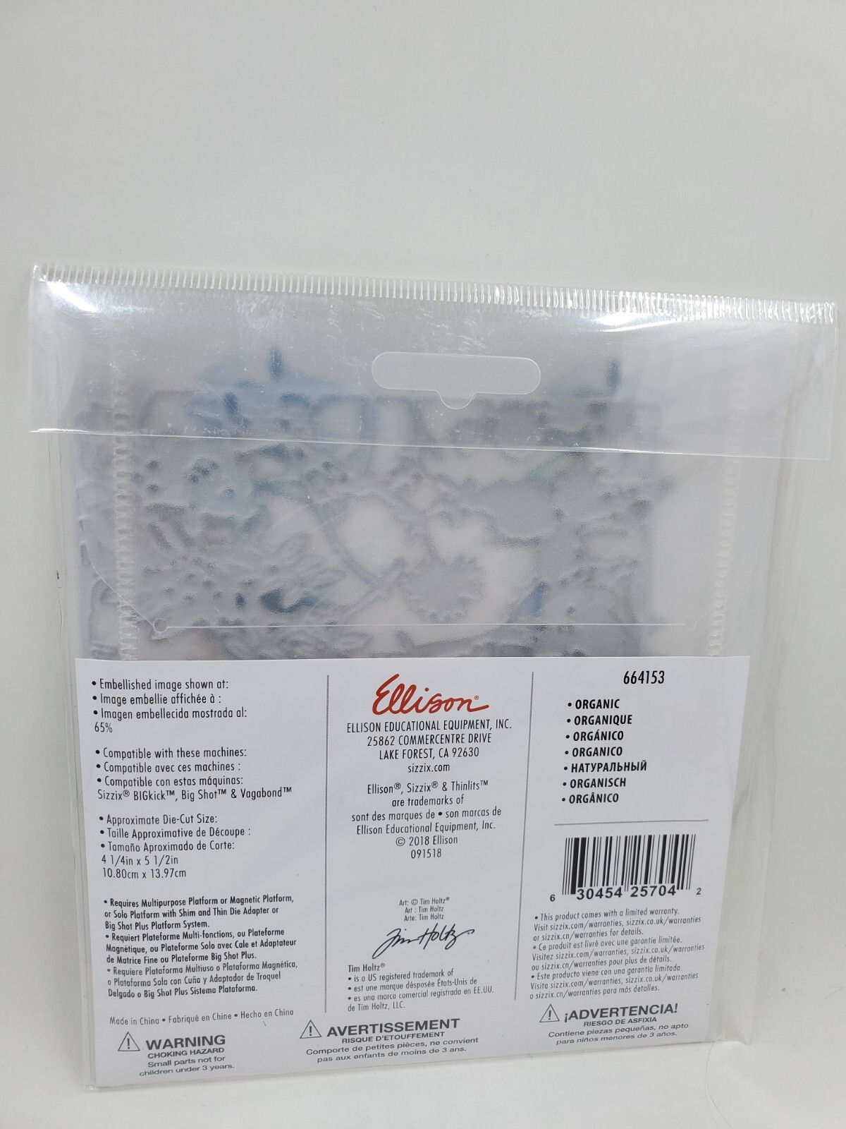 TH1 Sizzix Tim Holtz Organic Floral Background Thinlits Die New