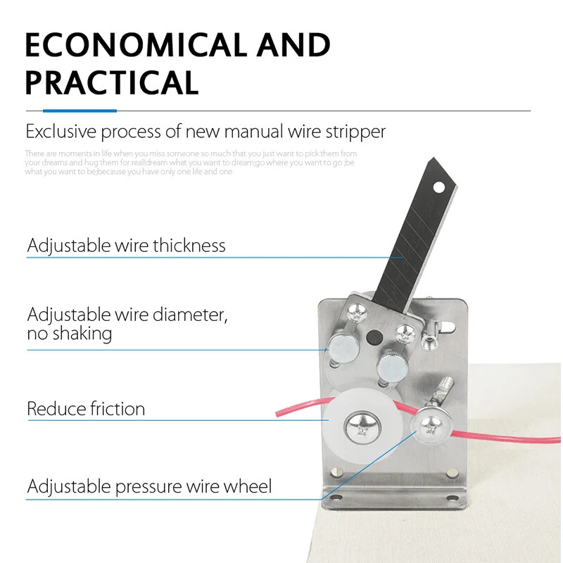 Portable Manual Wire Stripping Peeling Machines Stripper Hand Tool Cable Scrap